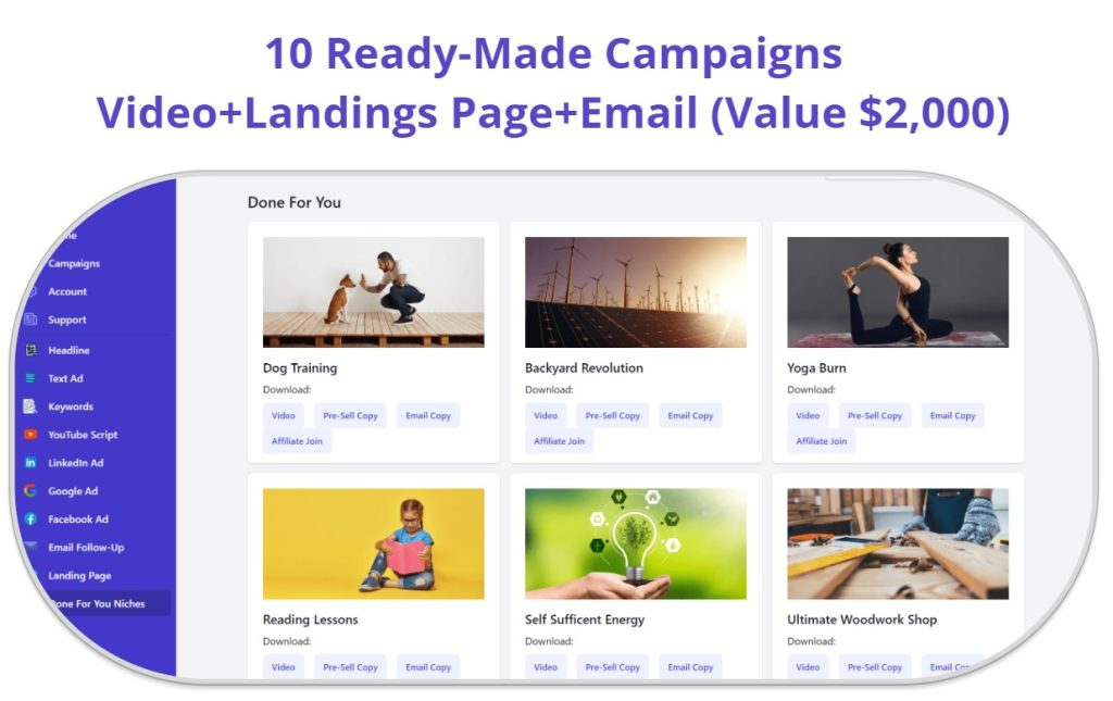 Super Affiliate AI Review 10 Ready Made Campaigns